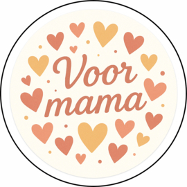 Moederdag stickers | Voor mama | 5 cm | vanaf 10 stuks