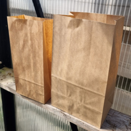 Blokbodemzak kraft, 23 x 11 x 6 cm | 25 x 15 x 10 cm