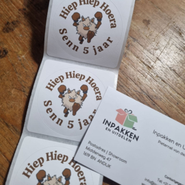 Pokemon stickers | + naam + leeftijd | 5 cm | vanaf 10 stuks