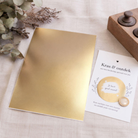 Krasstickervellen goud 27x20 cm - 5 stuks