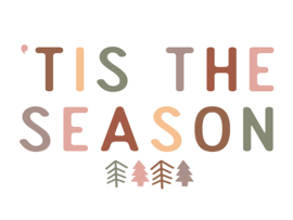 Strijk applicatie | Tis the Season | 23 x 16,5 cm