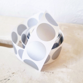 Krasstickers | rond | zilver | 2,5 cm | vanaf 10 stuks