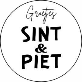 Sinterklaas sticker | groetjes | 5 cm | div. varianten | vanaf 10 stuks