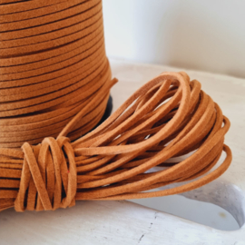 Faux suède koord | Cognac | 10 mtr x 3mm
