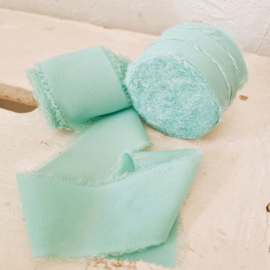 Chiffonlint | zijdelint | mint | vanaf 5 mtr