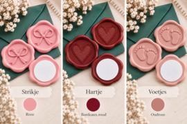 Zelfklevende Waxzegel Stickers ø 3 cm (25 stuks) – 11 varianten