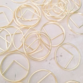 Ronde paperclips druppel goud | 2,5  cm | vanaf 25 stuks