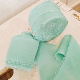Chiffonlint | zijdelint | mint | vanaf 5 mtr