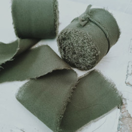 Chiffonlint | zijdelint | groen | vanaf 5 meter