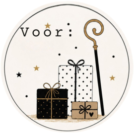 Sinterklaas Cadeaustickers "Voor:"