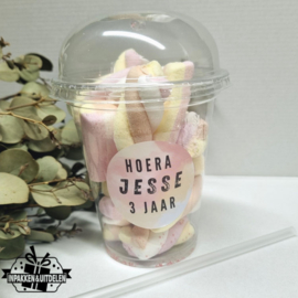 Lege plastic bekers met deksel | om zelf te vullen voor traktaties | vanaf 10 stuks