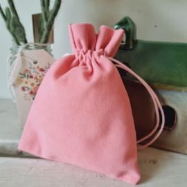 Fluwelen zakje | roze | div. maten