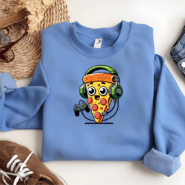 Strijk applicatie | Pizza Gamer | 17,5 x 15 cm