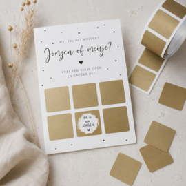 Gouden Krasstickers Vierkant 2,5 x 2,5 cm 10 Stuks