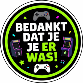 Gamefeestje Bedankstickers - 10 stuks