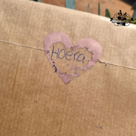 Krasstickers | hart | koper | 3 x 3,5 cm | vanaf 10 stuks