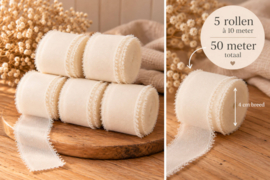 Chiffonlint 4 cm – 50 meter (5 rollen à 10 meter)