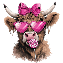 Strijk applicatie | Valentijn | Cow Girl | 29 x 26 cm