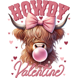 Strijk applicatie | Howdy Valentine | 30 x 24 cm