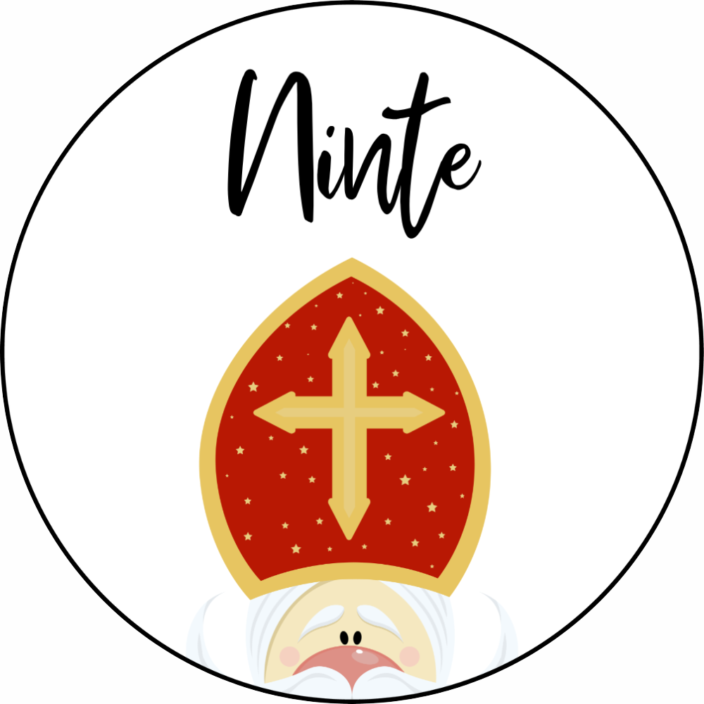 Naam stickers Sinterklaas | 5 cm | vanaf 10 stuks