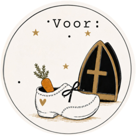 Sinterklaas Cadeaustickers "Voor:"