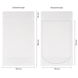 Hersluitbare stazakken transparant 130 x 190 mm (500 ml)  | 10 stuks