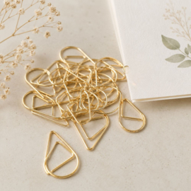 Paperclip druppel goud [25 stuks]