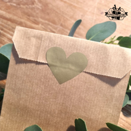 Krasstickers | hart | goud | 3 x 3,5 cm | vanaf 10 stuks