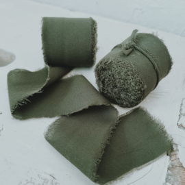 Chiffonlint | zijdelint | groen | vanaf 5 meter