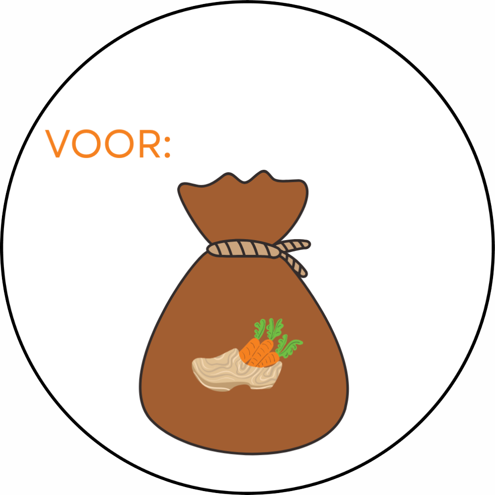 Sinterklaas sticker | kado zak | 5 cm | vanaf 10 stuks