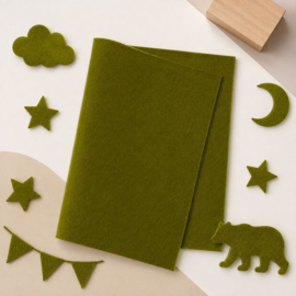 Truefelt 100% Wolvilt Lapje – Bladgroen (20x30 cm)