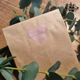 Krasstickers | hart | koper | 3 x 3,5 cm | vanaf 10 stuks