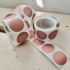 Krasstickers | rond | koper | 2,5 cm | vanaf 10 stuks