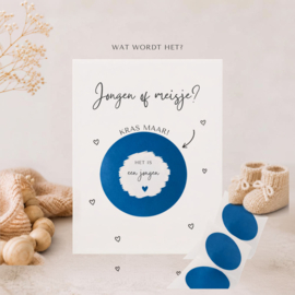 Krasstickers Rond Blauw 2,5 cm - 10 stuks