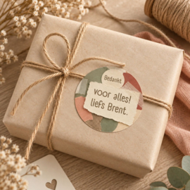 Bedankt voor alles! stickers met naam - 10 stuks