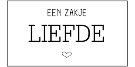 Stickers | Een zakje LIEFDE | langwerpig