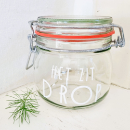 Het zit D'ROP | alleen vinyl sticker of met weckpot