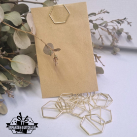Paperclips | hexagon | goud | 2,5 x 2 cm | vanaf 25 stuks