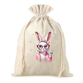 Strijk applicatie | Cool Bunny |  15 x 13 cm