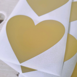 Krasstickers | hart | goud | 6 x 7 cm | vanaf 10 stuks