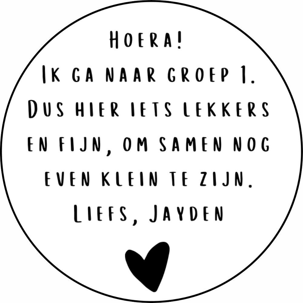 Stickers | met tekst + ❤ | div. varianten | 10 stuks