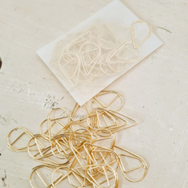 Paperclips | druppel | goud | 2,5 x 1,5 cm | vanaf 25 stuks