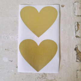 Krasstickers | hart | goud | 6 x 7 cm | vanaf 10 stuks