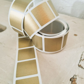 Krasstickers | vierkant | goud | 2,5 x 2,5 cm | vanaf 10 stuks