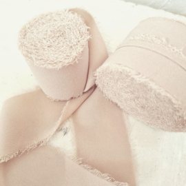 Chiffon lint | zijdelint | beige | vanaf 5 meter