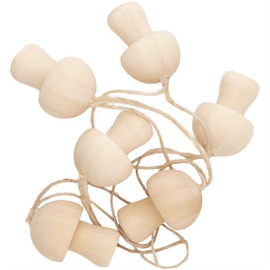 Houten paddenstoelen hangers [S]