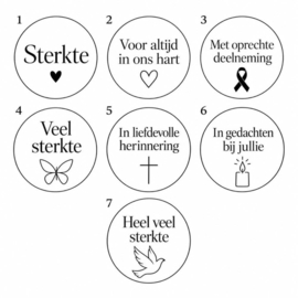 Sluitzegels voor rouwpost zwart-wit – 7 moderne ontwerpen