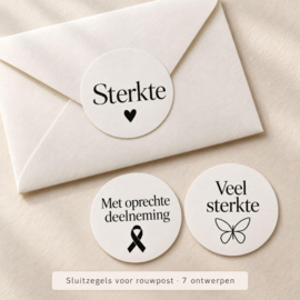Sluitzegels voor rouwpost zwart-wit – 7 moderne ontwerpen