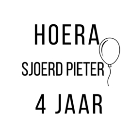 Traktatiestickers | Ballon + naam + leeftijd | 10 stuks