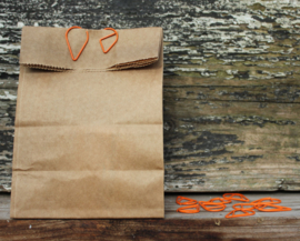 Druppelvormige paperclips, oranje, 2,5 x 1,5 cm, 25 stuks